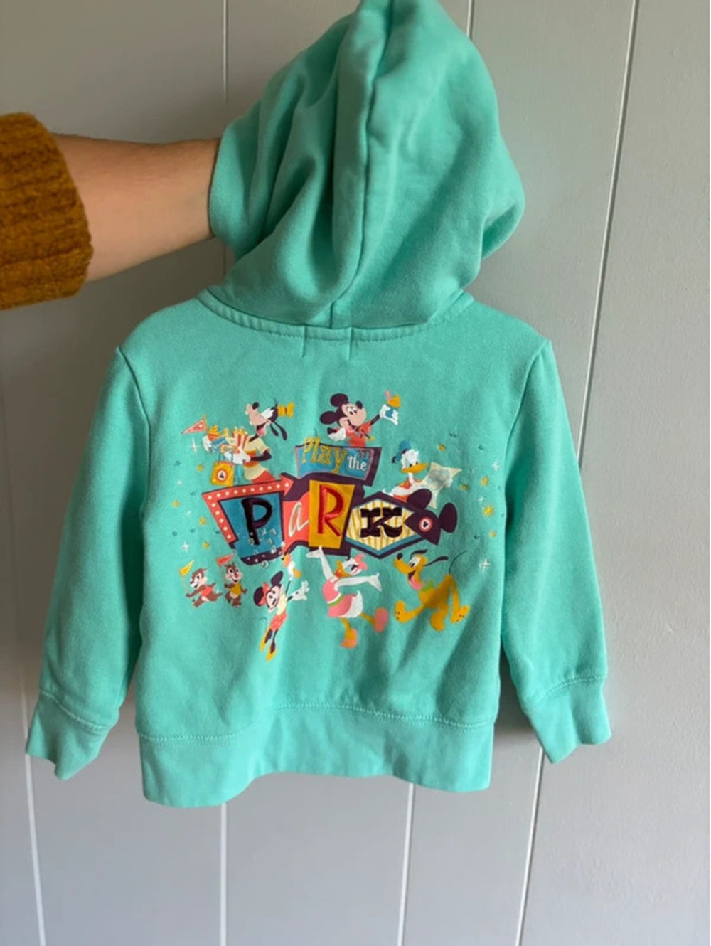 2T Disney Parks Zip Up Teal Toddler Girls Hooded Sweatshirt